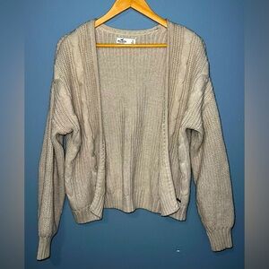 beige women’s cardigan